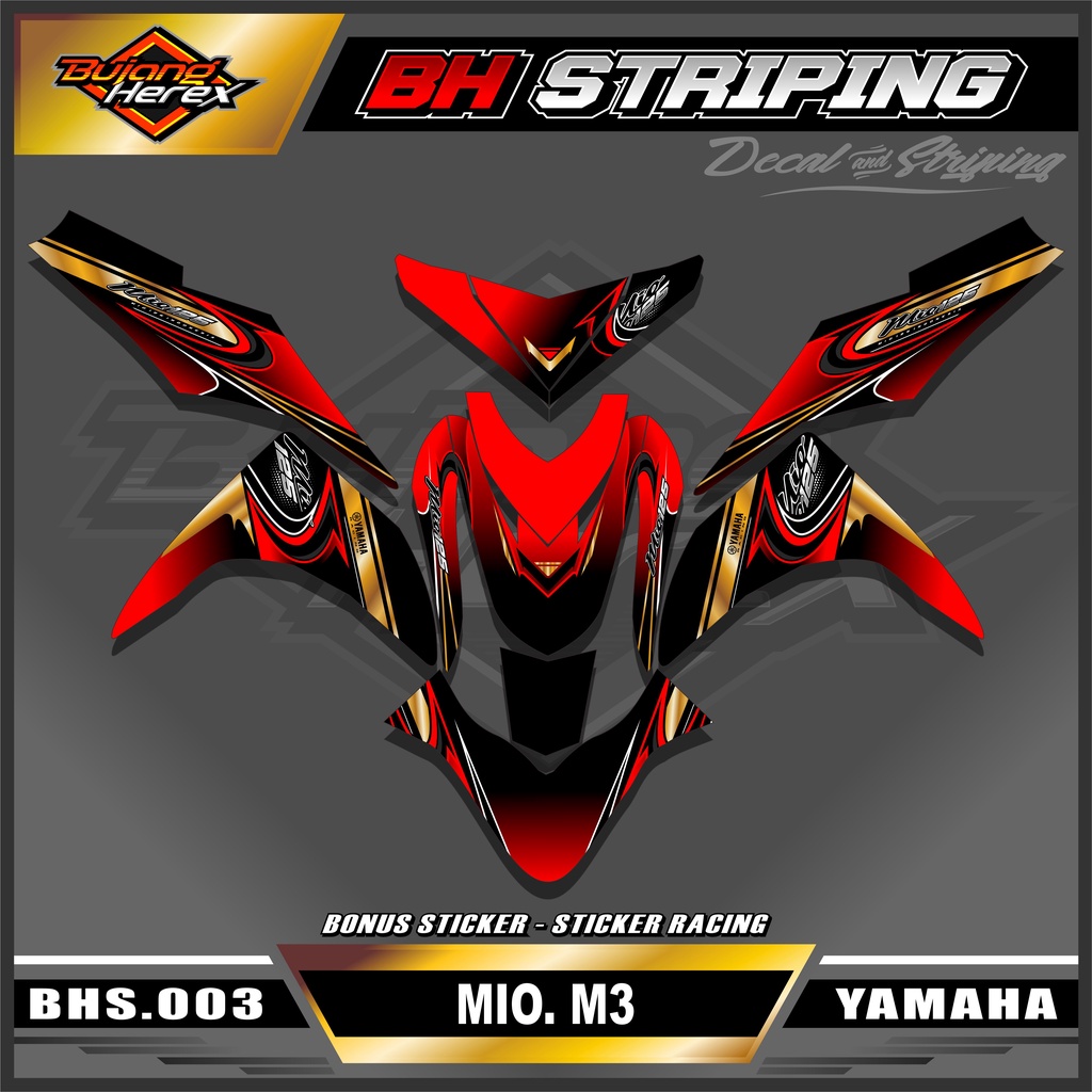 Striping Decal Yamaha Mio M3.Sticker Decal Lis Variation Mio M3 Full ...