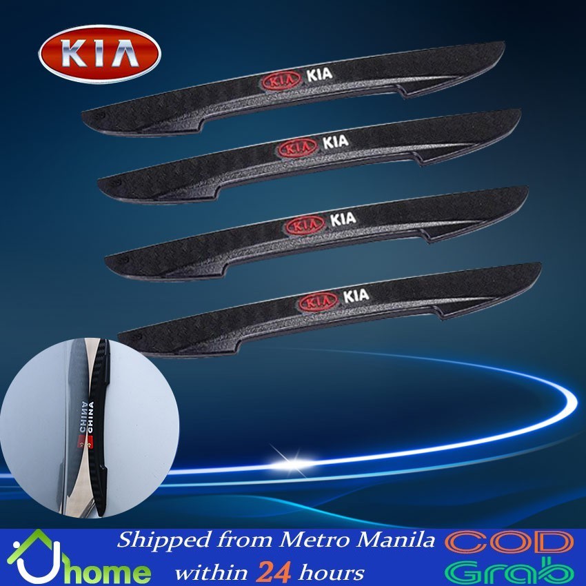 【SOYACAR】4PCS Kia Door Guard Protector with Logo Protector Stripes Car