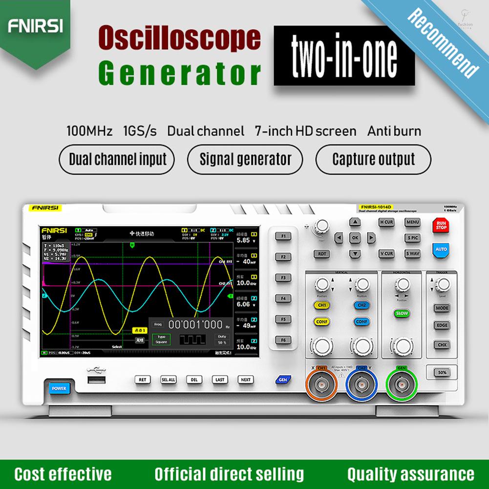 FLP FNIRSI-1014D Portable 7 Inch TFT LCD Display Screen Two In One Dual ...