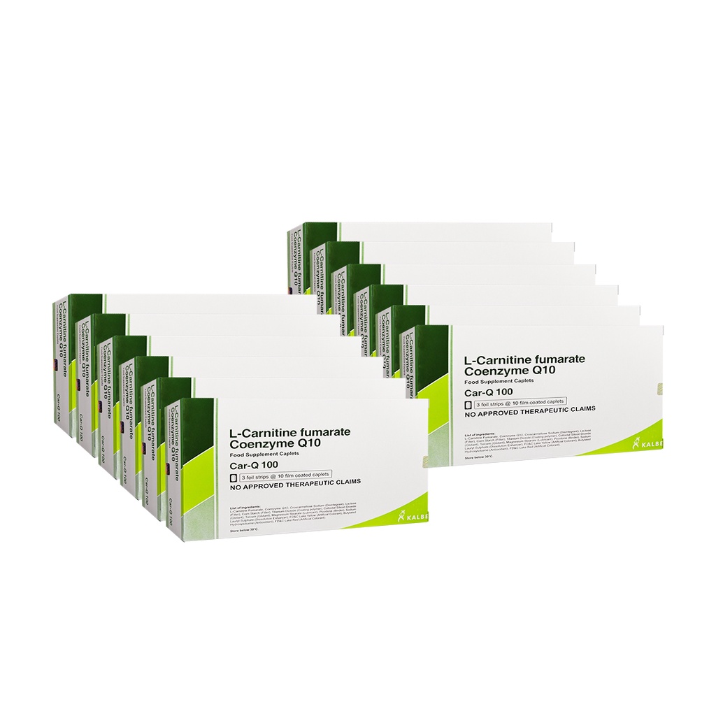 Carton Pack 12 x 30 caps L-Carnitine 500mg + Coenzyme Q10 100mg CarQ Heart  Supplement | Shopee Philippines