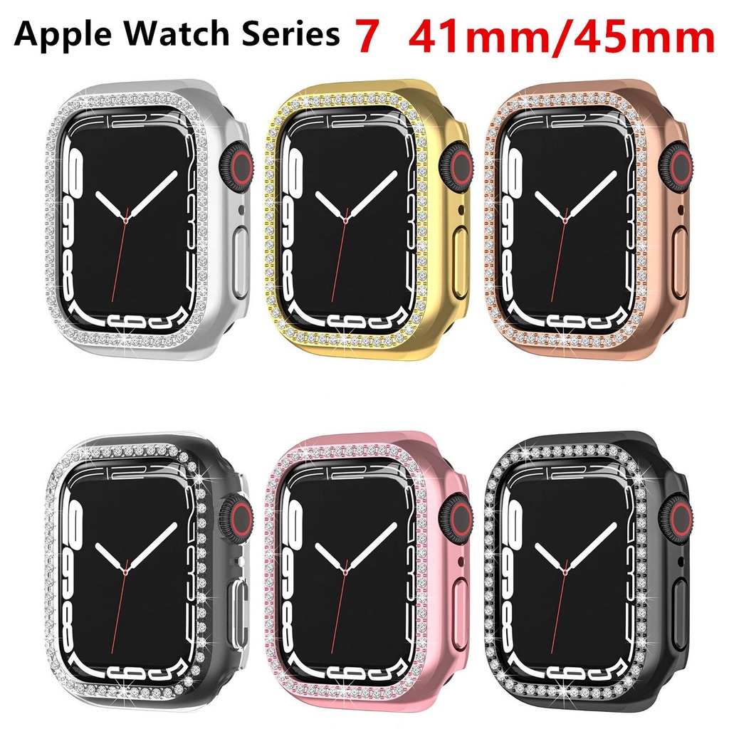 for Apple Watch Case with Single Row Of Diamonds Case Compatible with ...