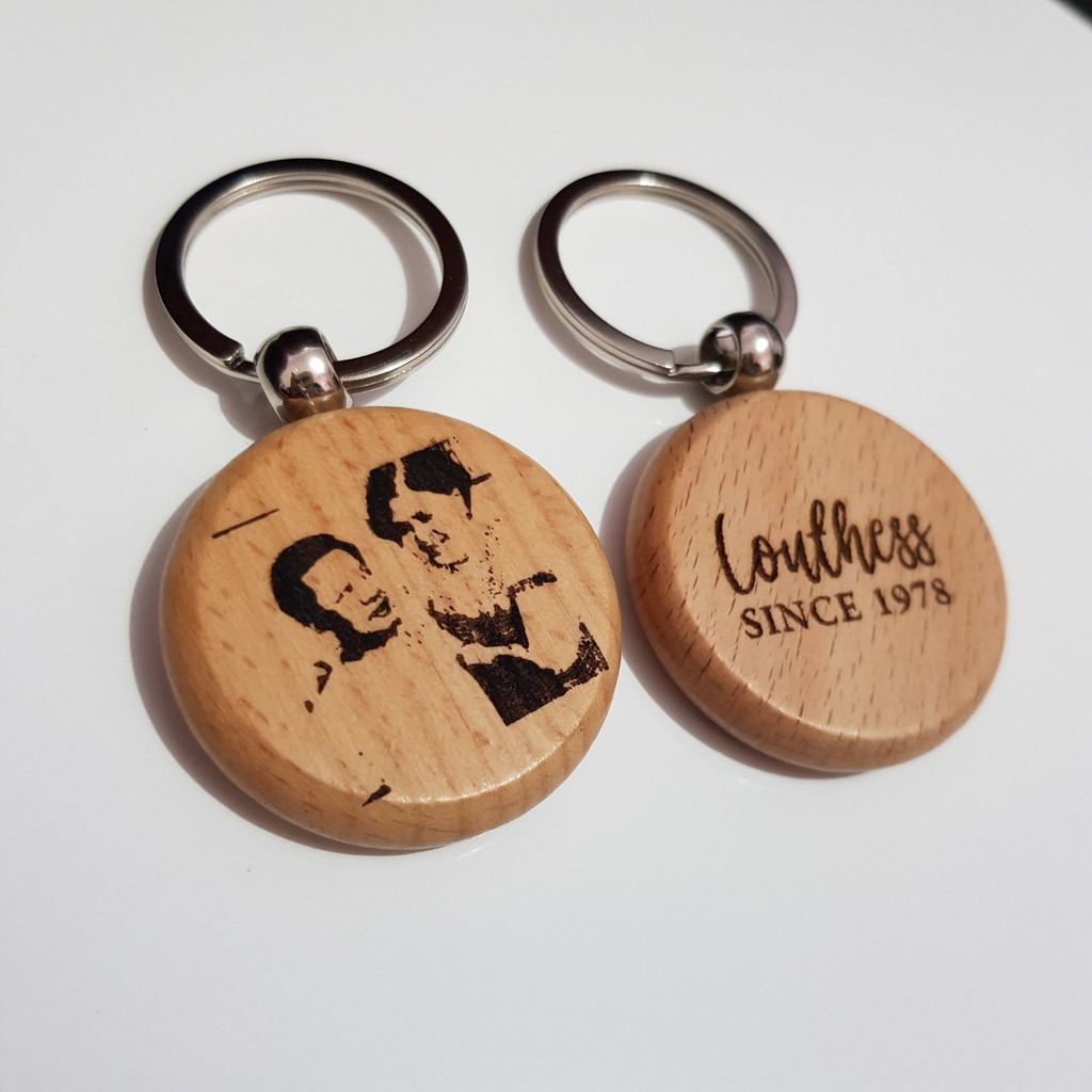 Wooden on sale photo keychain