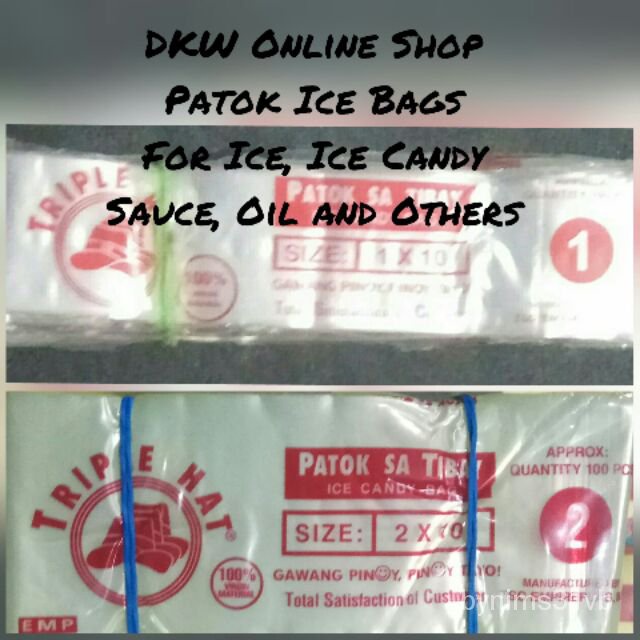 Patok Shure Plastic Ice Bag for Ice Candy Sauce Oil Peanut 500pcs