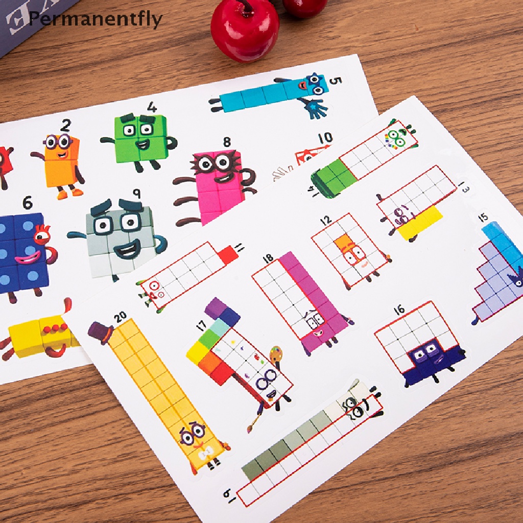 [Permanentfly] Numberblocks Stickers Toys Number Blocks Graffiti DIY ...