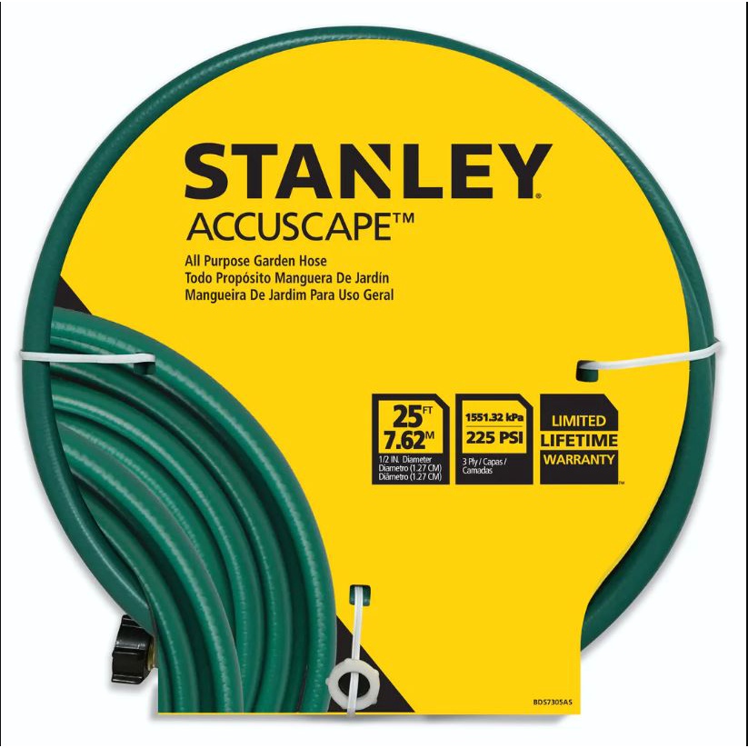 Ls Stbds7305 Stanley Garden Hose Light Duty 12inches X 25 225psi