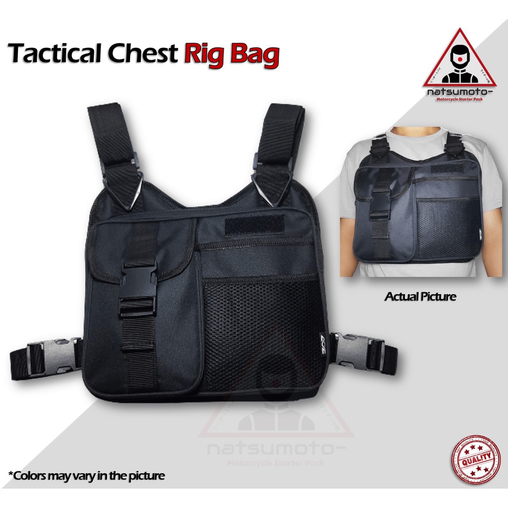 Tactical Chest Bag Motorcycle Chest Rig Bag for Riders Mens Bag