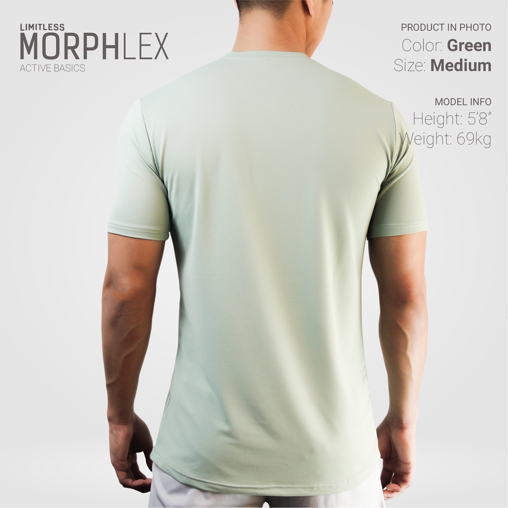 【LIMITLESS】MORPHLEX Active Basic Drifit Shirt Muscle Fit Men's Gym