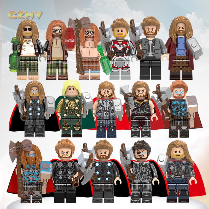 Super Hero Thor Figures Building Blocks Toy Loki Education Bricks Block ...