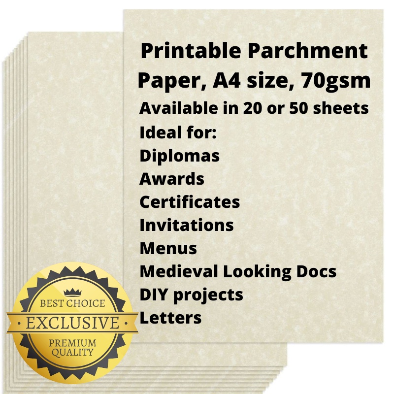 (Positivity) Printable Parchment Paper for Diplomas / Certificates