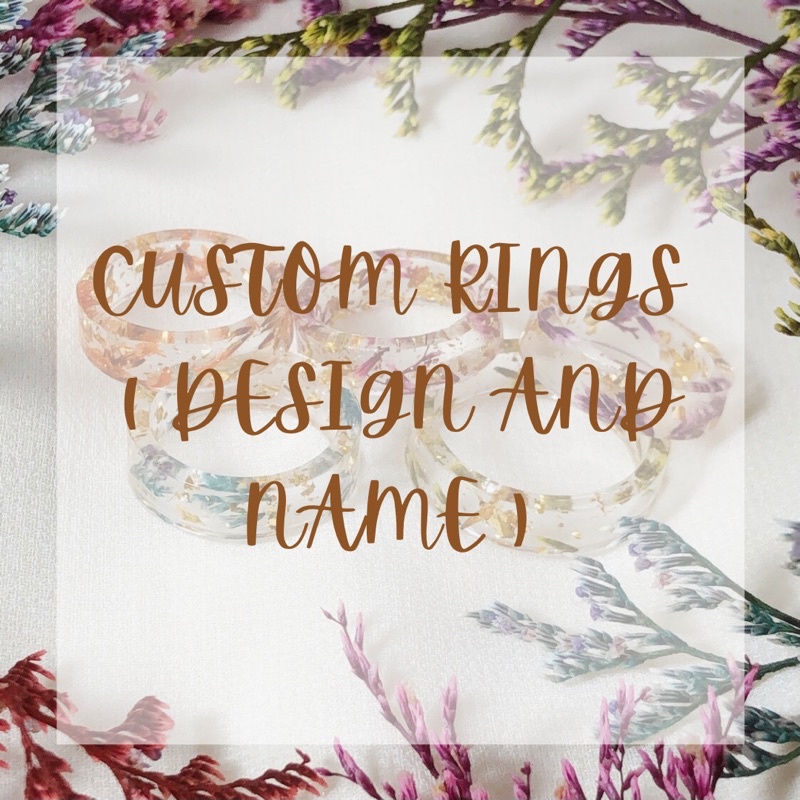 CUSTOM RESIN RINGS ️ ( NOTE: INDIVIDUAL RING, NOT SOLD AS SET) | Shopee ...