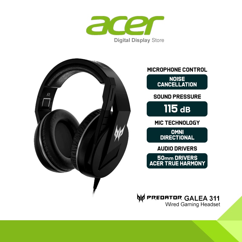 Acer Predator Galea 311 Gaming Headset, True Harmony Sound