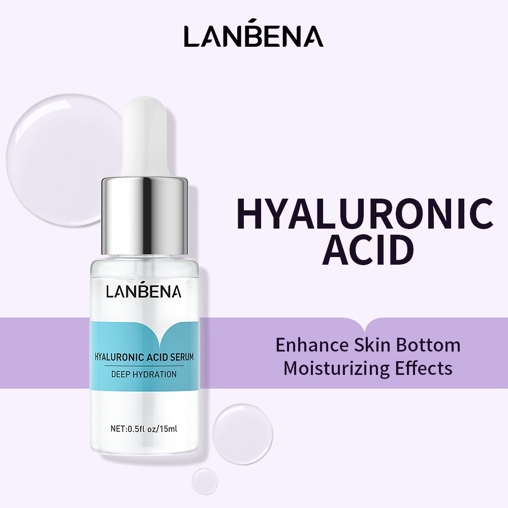 LANBENA Hyaluronic Acid Serum Moisturizer Skincare Repair Whitening AntiAging Wrinkles 15ml