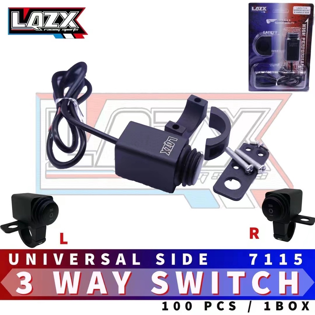 3WAY SWITCH MINI DRIVING LIGHT UNIVERSAL LEFT RIGHT (no clamp handle ...