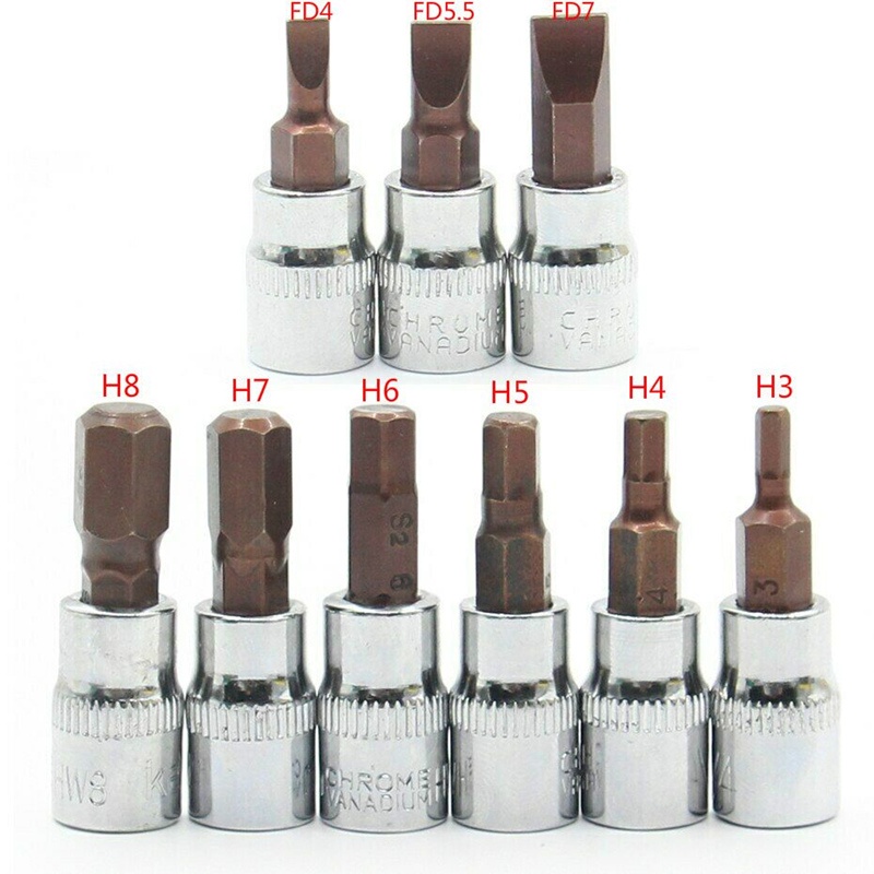 1Pc 1/4 Inch Drive Hex Bit Sockets Set Allen Key Ratchet Drive Adapter