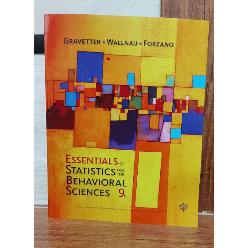 Essentials of Statistics for the Behavioral Sciences by Gravetter ...