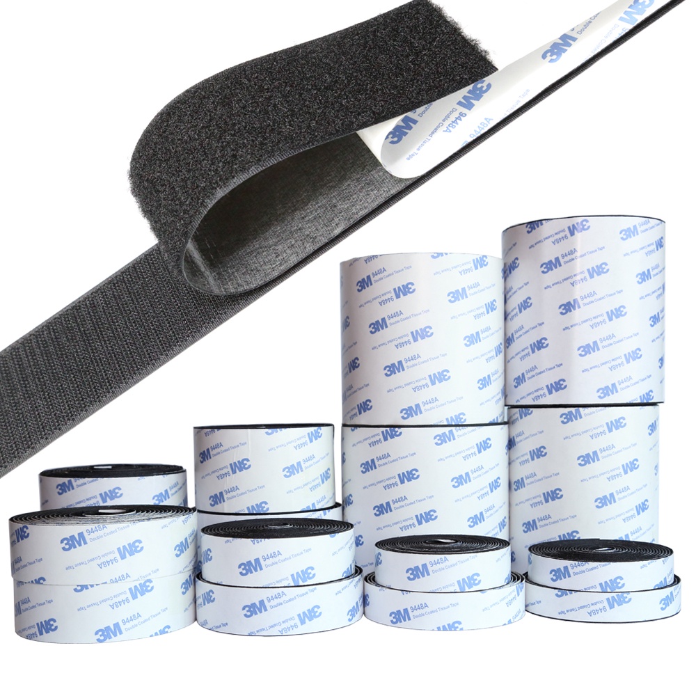 3 Meters/Roll Self Adhesive Velcro Tape Heavy Duty Hook and Loop Tape