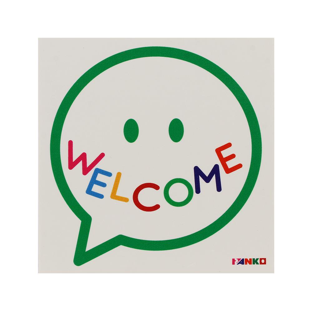 WELCOME Sign Sticker PANKO SA1917 Plaswood Size 10x10 cm. | Number Mark ...