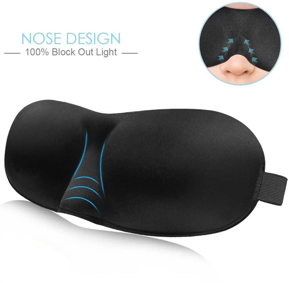 Silk Sleep Mask, Lightweight and Comfortable, Super Soft, Adjustable  Contoured Eye Mask for Sleeping, Best Night Blindfold Eyeshade, Eye Mask  with Adjustable Strap, Black 