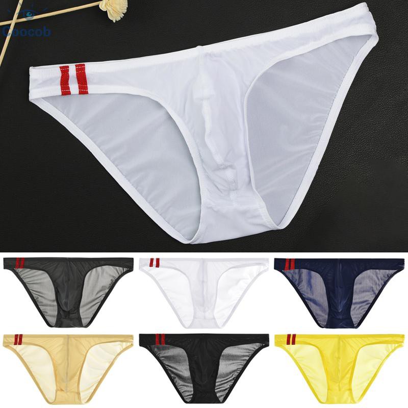 Male Underpants Thong Stretch G-String Panties Sexy Bikini Bulge Pouch ...