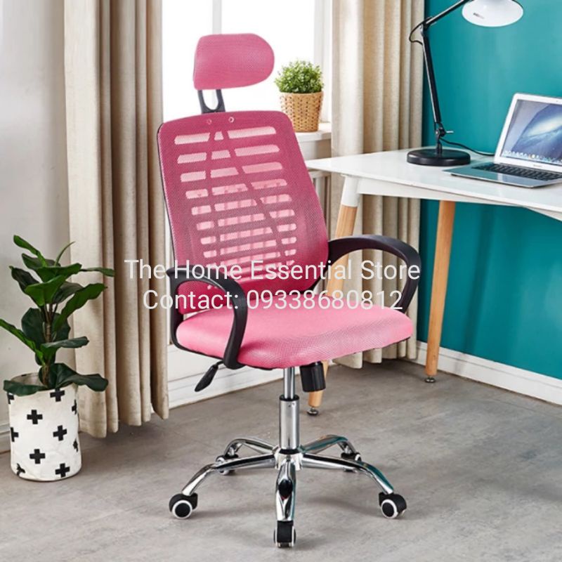 Blackpink Korean Style adjustable armrest Office Chair with height
