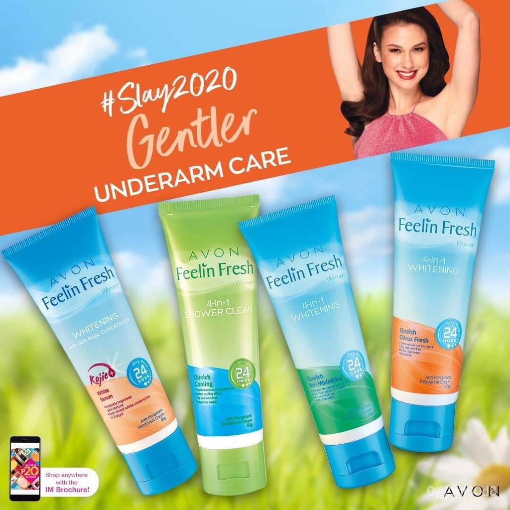 AVON FEELIN FRESH QUELCH ANTI PERSPIRANT DEODORANT CREAMS 60G Shopee
