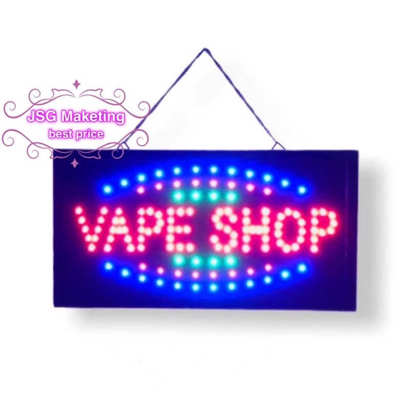 Energy saving light billboard VAPE SHOP -LEDSIGN (Small) #SIZE: W48cm |  Shopee Philippines