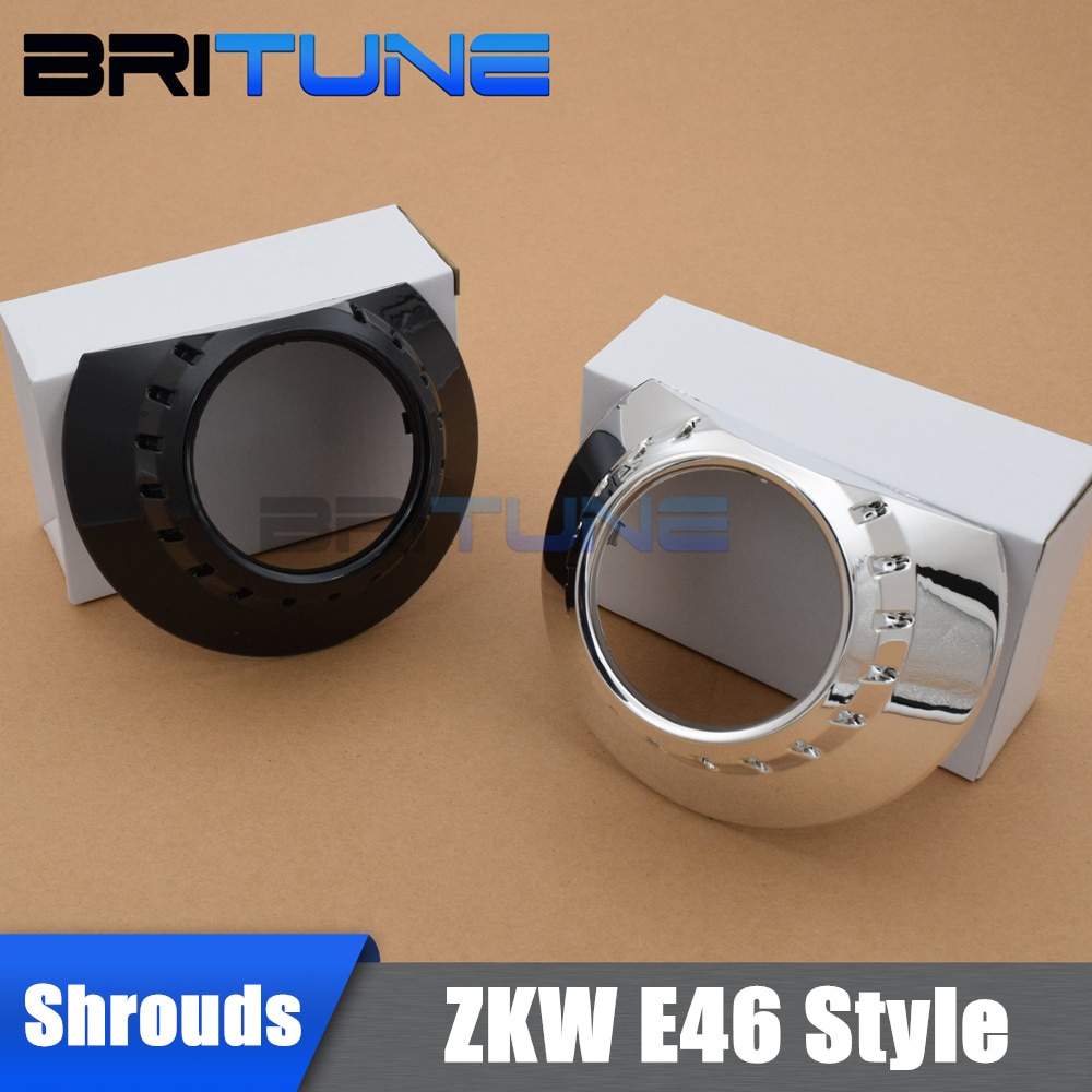 Projector Shrouds For E46 ZKW Headlight Lens Bezel DIY 3.0 Bixenon