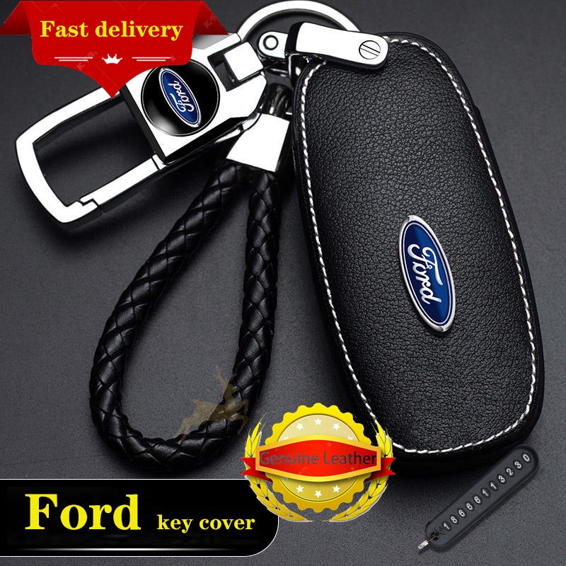 NEW)Ford Territory Ranger Fiesta Genuine Leather Car Key Cover