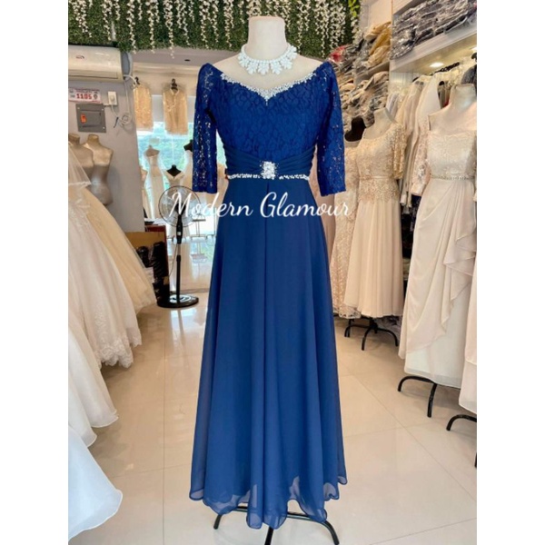 Royal blue gown sales for wedding sponsor