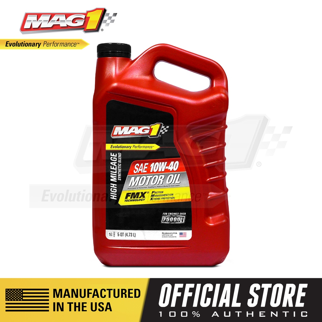 MAG 1 10W40 High Mileage Engine OIl for Gas Engines 69893(Outlet ...