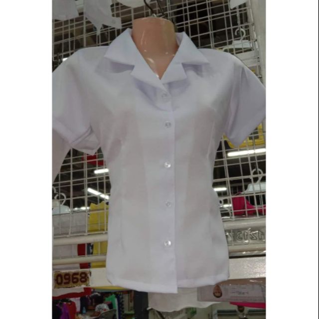 plain white blouse with collar