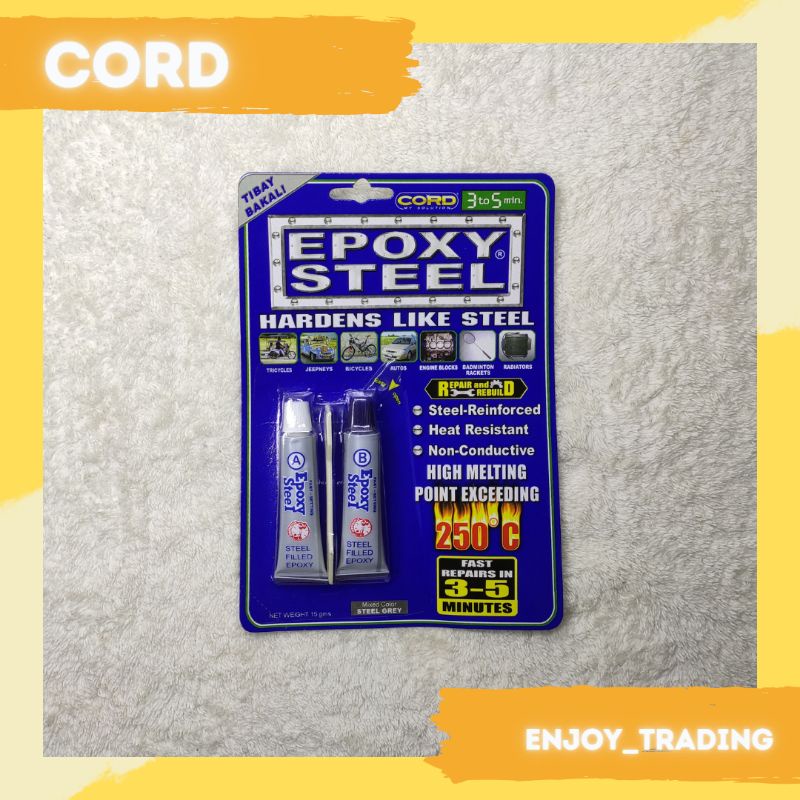 Original CORD Epoxy Steel 3 to 5minutes Fast Setting Heat Resistant