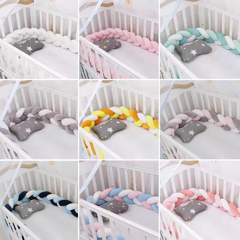 Baby crib sale bumper knotted