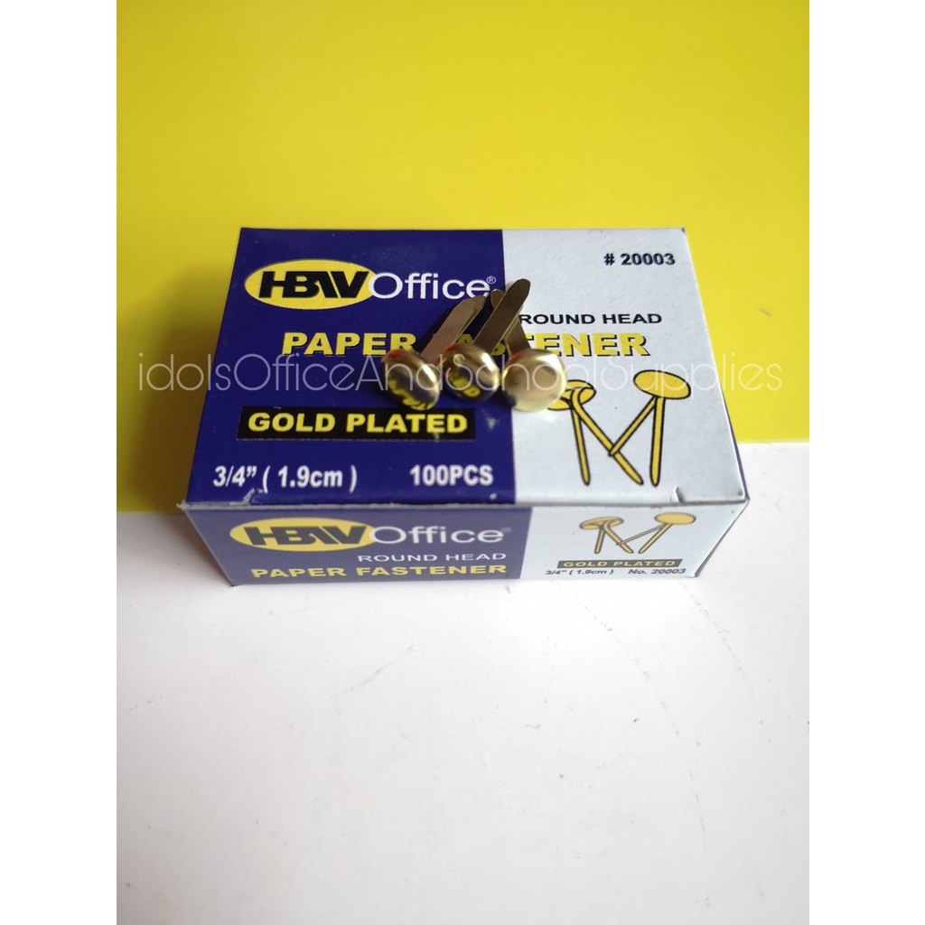 HBW Office Paper Fastener (Round head) | Shopee Philippines