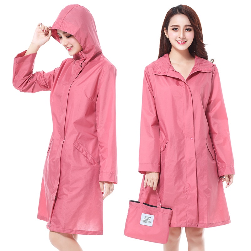 Adult women's long travel raincoat, walking portable raincoat Shopee