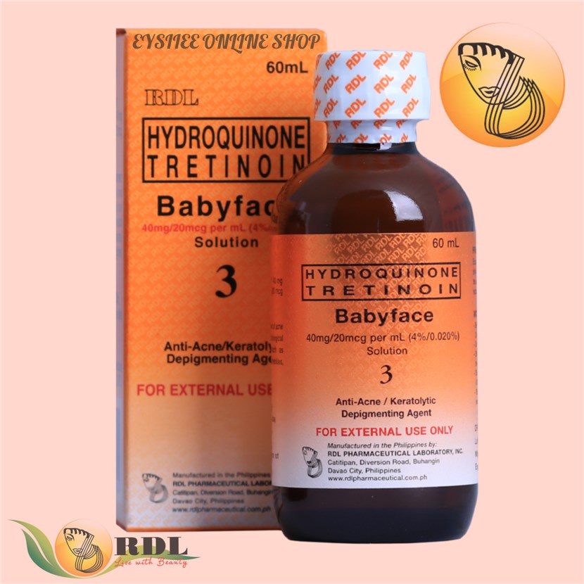 RDL Baby Face Astringent Hydroquinone+Tretinoin 3 (60ml) Shopee