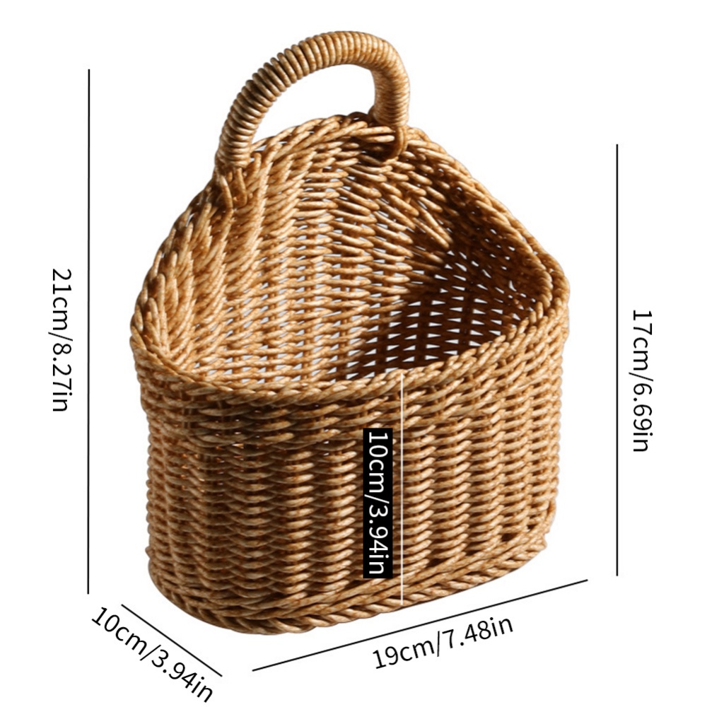 Hanging Hand-Woven Storage Basket Wall Basket Fruit Sundries Organizer ...