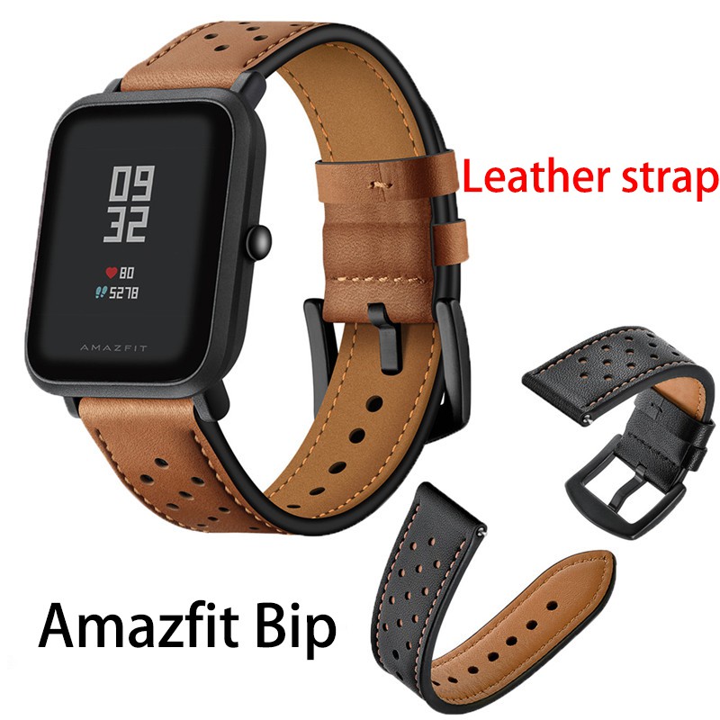 20mm Leather strap for Huami Amazfit Bip Youth SmartWatch 20mm Watch Band Leather Wrist Straps Shopee Philippines