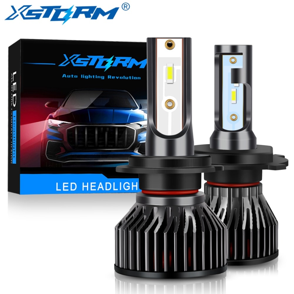 Xstorm 2pcs Mini H4 H7 LED Bulb Car Headlight Kit H1 H3 H8 H11 9005 Hb3 ...