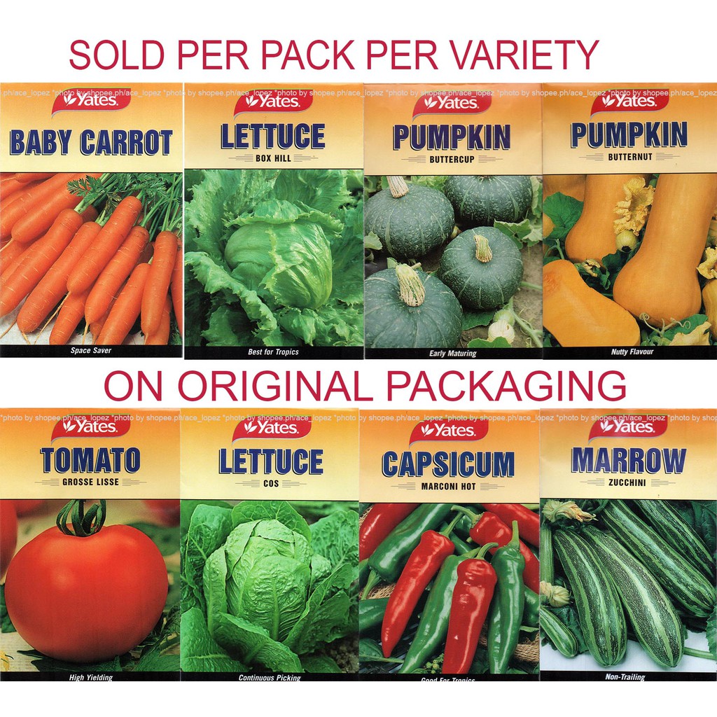 Yates Fruit & Flower Seeds Sold per Pack Per Variety _ALS2127 | Shopee ...