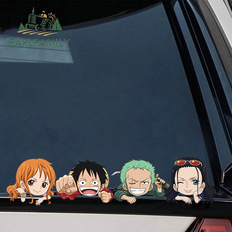 EARLFAMILY 13cm ONE PIECE Car Stickers Trunk Anime Motorcycle Car ...