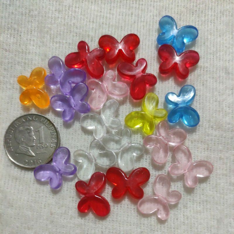 ACRYLIC BUTTERFLY BEADS assorted(18MM) Shopee Philippines