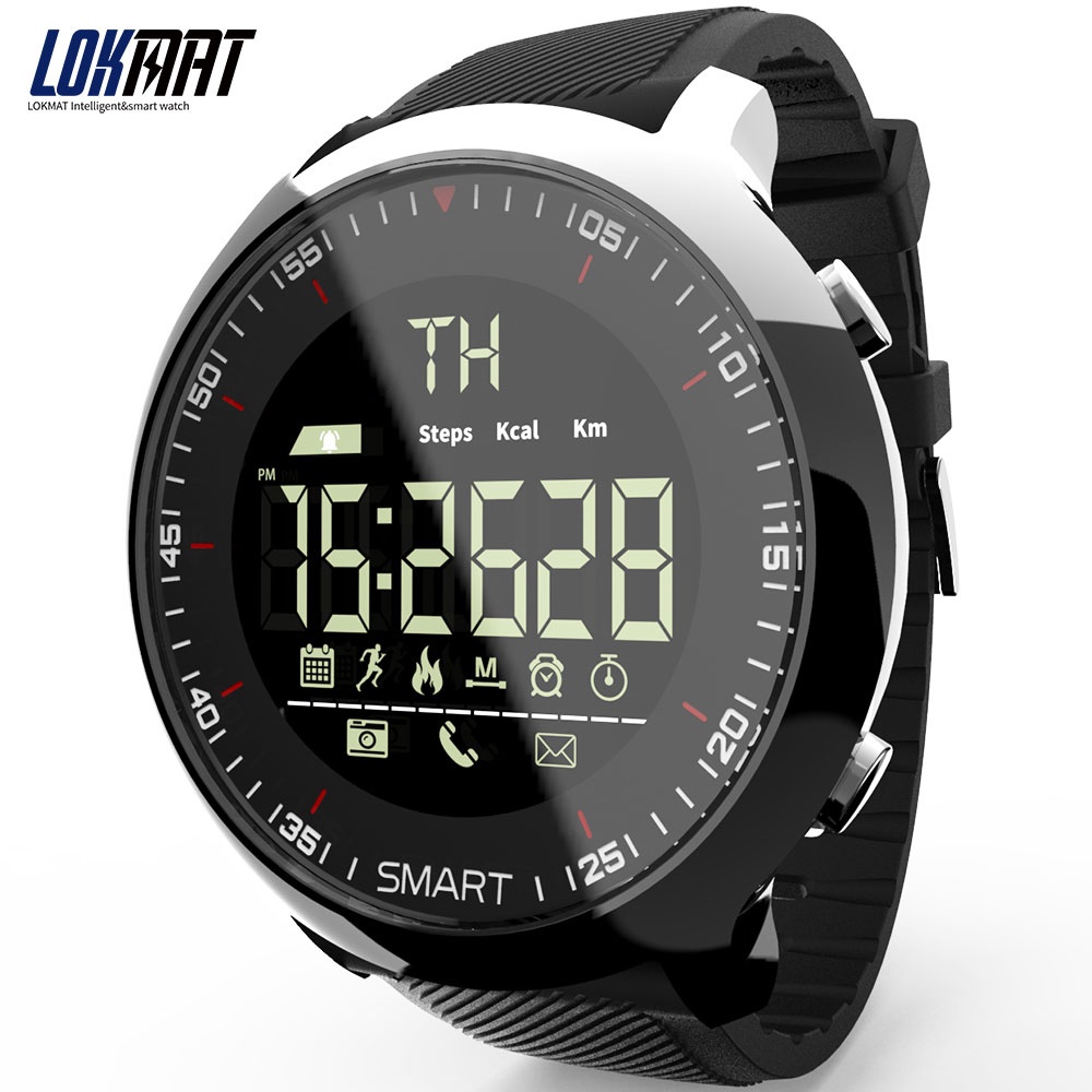 ۞ Lokmat MK18 Smart Watch Men LCD Display IP68 Waterproof Pedometers 12