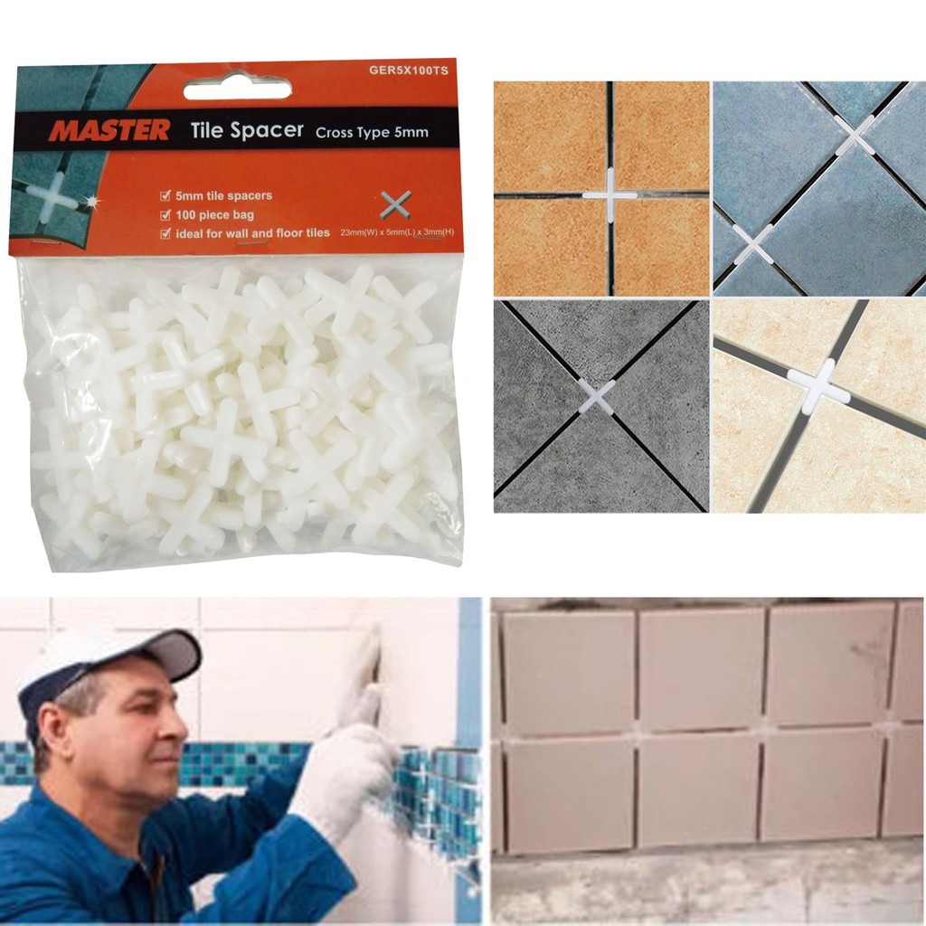100pcs. Master Wide Tile Spacers for Spacing of Floor or Wall Tiles