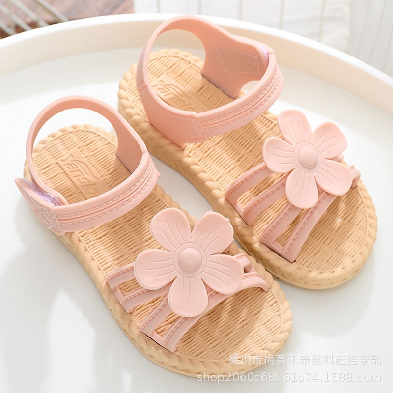 【Boss.Baby】Kids Girl sandals bow soft sole shoes Comfortable Beach