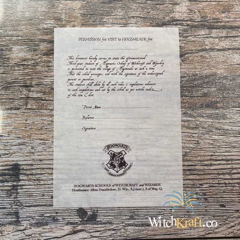 Hogsmeade permit | Harry Potter and the Prisoner of Azkaban Year 3 ...