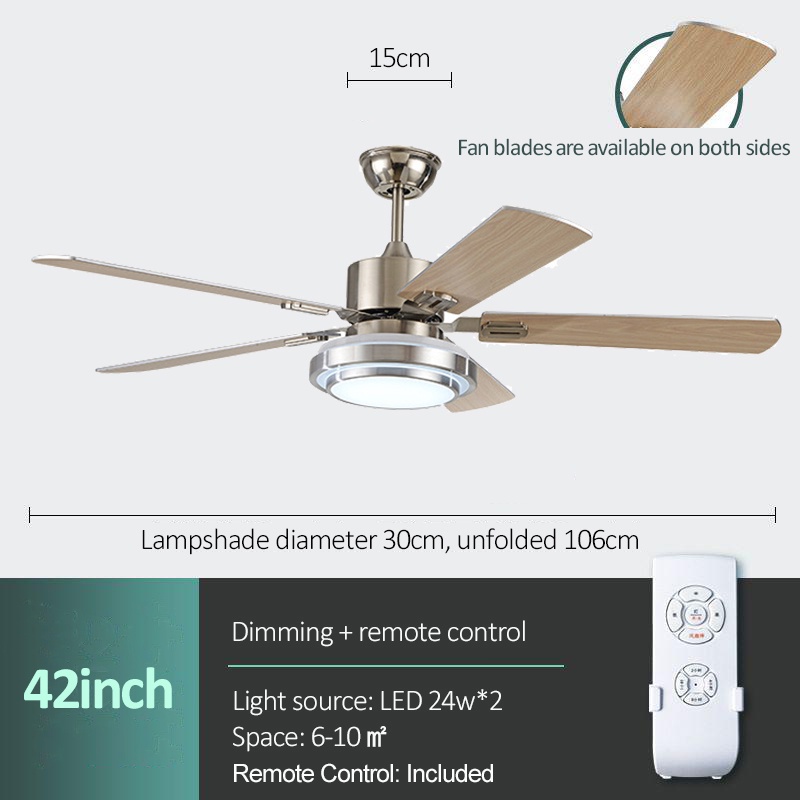 Chandelier American vintage fan gold design pendant Light fan bedroom