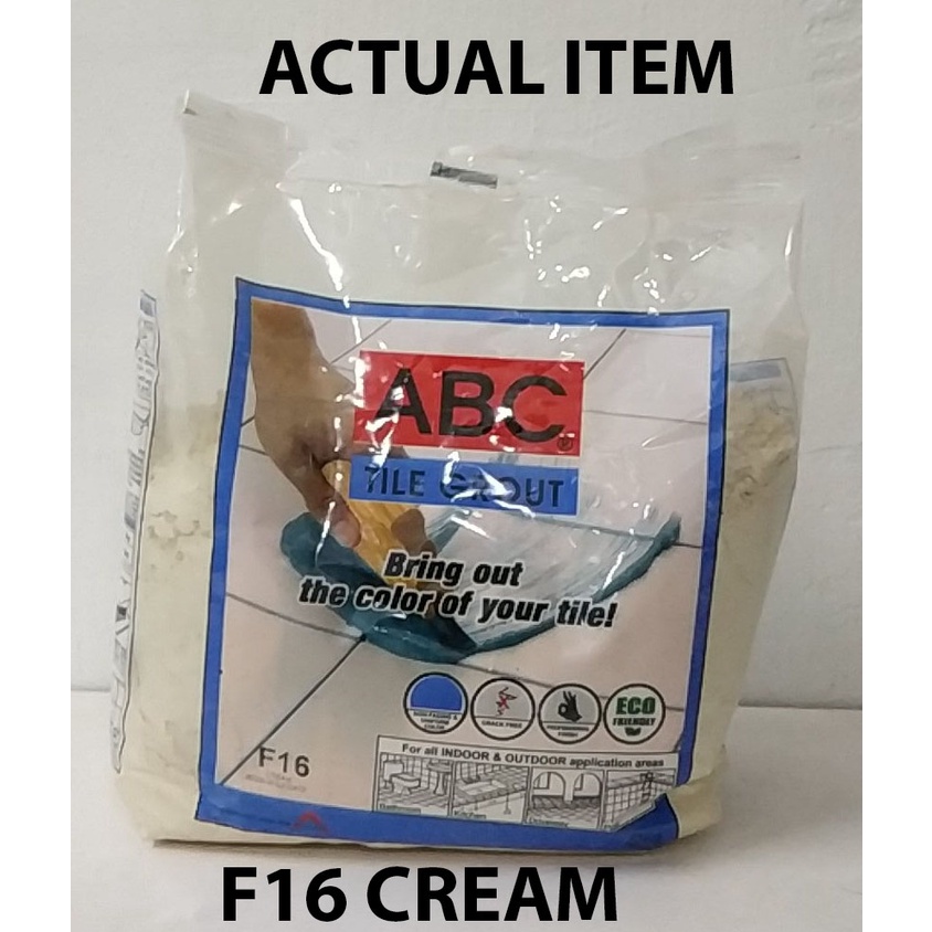 ABC TILE GROUT F16 CREAM ( 2 KILOS ) Shopee Philippines