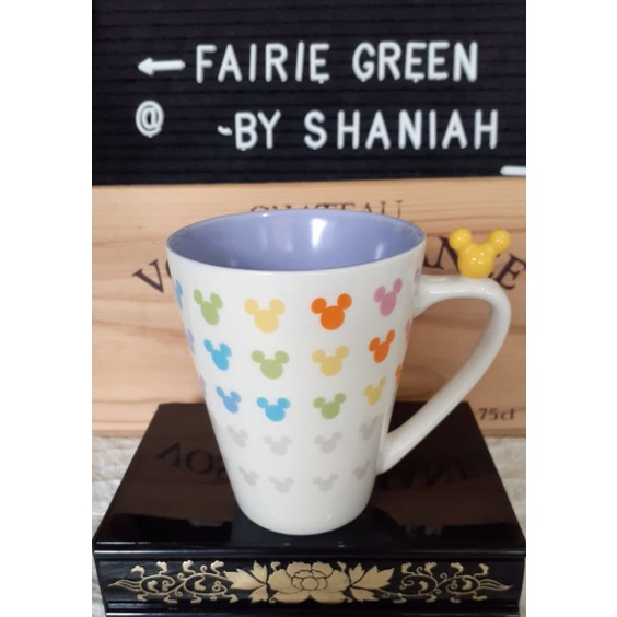 DISNEY VTG.MICKEY MOUSE MUG W/ FINIAL MICKEY HEAD HANDLE TOKYO DISNEY