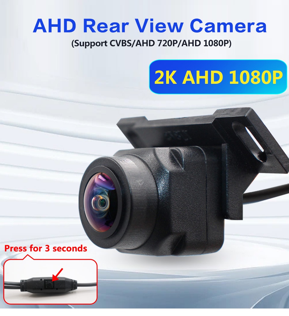 Smartour 2K AHD 1080P Vehicle Rear View Camera HD Car Reverse Black ...